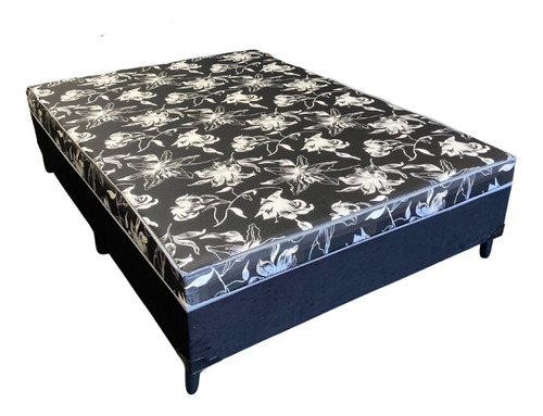 Cama Box Casal Conjugado Ortopédico Pérola Negra 138x188x53