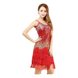 Vestido De Baile Latino Con Lentejuelas Para Mujer