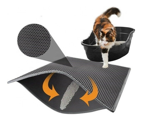 Alfombra Para Litera Bandeja Gato Atrapa Piedritas M 55x61cm