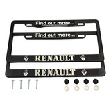 Porta Placas Renault Auto Camioneta Letras Cromo Cubre Pijas