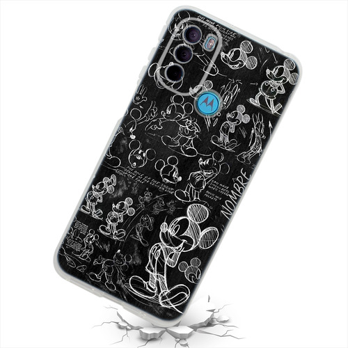 Funda Para Motorola Mickey Mouse Personalizada Tu Nombre