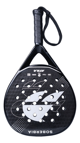 Paleta Padel Soberbia Diamante Potencia Full Carbono. Atila Color Negro