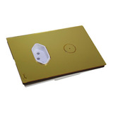 Interruptor Touch 1 Botão E Tomada Wi-fi Dourado 4x2 Lumenx