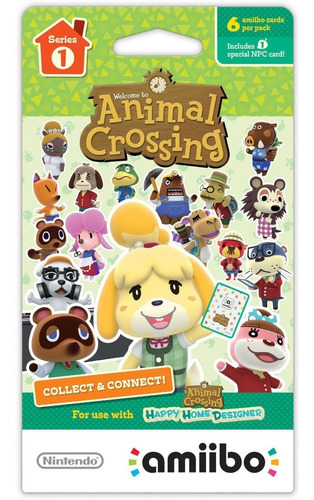 Amiibo Animal Crossing Series 1 Cards 6 Pack Nintendo 3ds