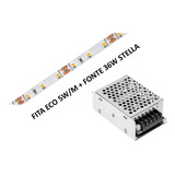 Fita Eco 5w/m Stella 5m Sth7804/27 + Fonte 36w 12v Sth9893 Luz Neutro (4000k) Bivolt