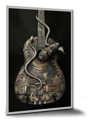 Placa Decorativa Musica Guitarras E Pedais A5 20x15cm C