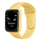 Relógio Smartwatch D20 Masculino E Feminino Ios E Android Cor Da Caixa Amarelo Cor Da Pulseira Amarelo Cor Do Bisel Preto