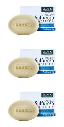 Kit C/03 Granado Sulforoso Enxofre 10% Sabonete 90g