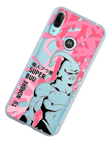 Funda Para Motorola Dragon Ball Z Super Buu Con Tu Nombre