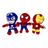 Peluches Super Héroes Avengers X3 Colección Regalos Niños 