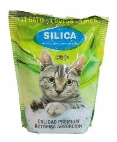 5 Bolsas Piedras Sanitarias Silica Gatos 3.8lt Lazy Cat