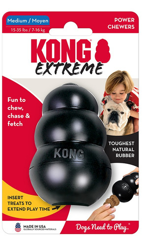 Juguete De Perro Kong Extreme Negro Medium/moyen