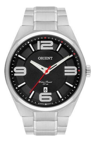 Relógio Orient Masculino Mbss1326 P2sx Prata Aço Cor Do Fundo Preto