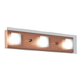 Aplique 3 Luces Batti 18w Cobre Vidrio Templado 4623co King