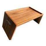 Mesa Charola Servicio Para Cama Sillón Nogal Madera Natural