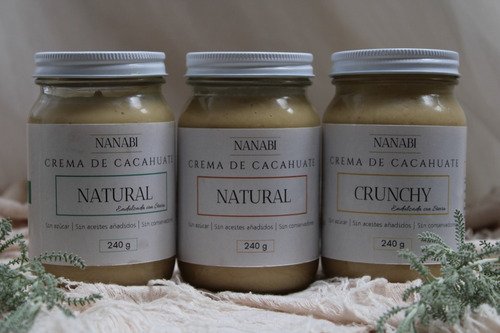 Crema De Cacahuate 100% Natural, Stevia O Crunchy