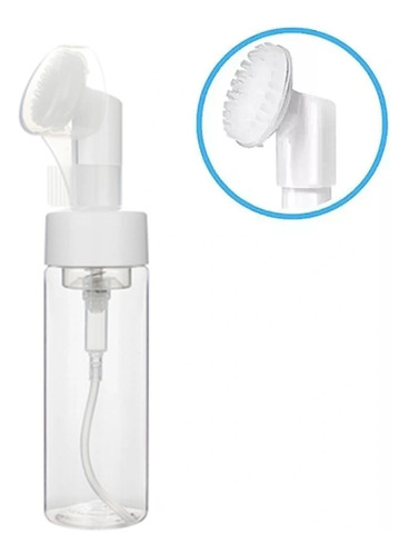 Pump Espumador Com Escova De Silicone Para Limpeza Facial