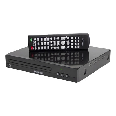 Reproductor DVD Philco PHD1001 CD MP3 USB Control Remoto Video Full HD Salida RCA Reproduce Películas Música Fotos Ideal Hogar Color Negro | Meses sin interés