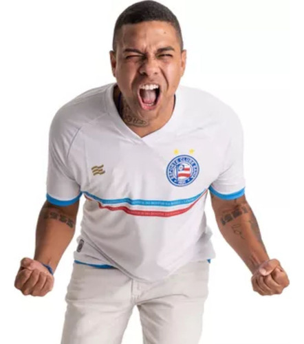 Camisa Bahia Oficial Torcedor Branca Esquadrão Masculina