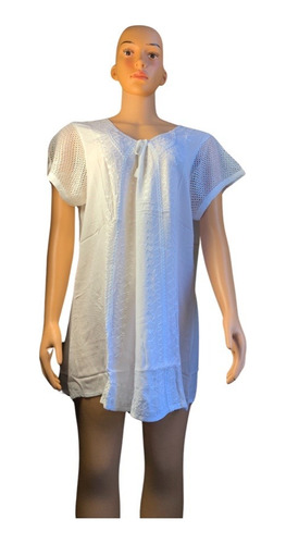 Blusa Blanca Hindu Con Manga Talla Standrad L-xl