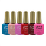 Esmalte Em Gel Cores Novas Esmaltação Em Gel Kit 6un  