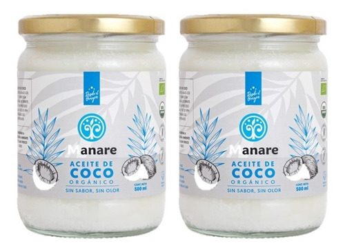 Aceite De Coco Sin Olor Ni Sabor 1 Lt Manare