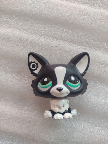 Juguete Littlest Pet Shop Perro Corgi Blanco Negro- Hasbro 