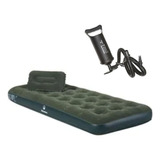 Combo Colchon Sencillo Inflable + Almohada + Bomba Infladora