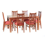 Comedor Leyda 6 Sillas Terracota Raulí / Muebles América