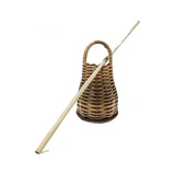 Caxixi Para Berimbau Presente (baqueta + Pedra Brinde)