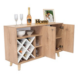 Mueble Bar Vithi Rta Macadamia + Blanco