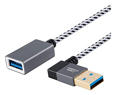 Cable De Extensión Usb 3.0 Corto Cablecreation, Paquete De 2