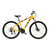 Mountain Bike Bke-2129 Randers Aluminio Shimano R29 21 Velocidades Freno Disco Amarillo Y Negro