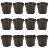 12 Vasinhos Para Suculenta Preto 150ml Envio Imediato