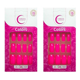 Unhas Postiças Fhaces Top Coalt Neon Shock - Kit C/2un