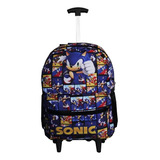 Mochila Juvenil Sonic Rodinhas Masculina Escolar Meninos Top