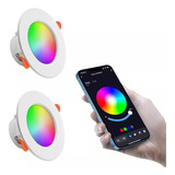 Rgb Lampara De Techo Bluetooth Inteligente Lámpara 10w X2uds