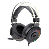 Fone De Ouvido Over Ear Gamer Redragon Chroma Lamia 2 H320rgb-1 Preto Com Luz Rgb Led