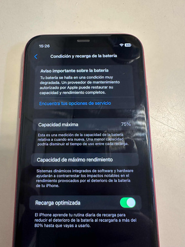 iPhone 11 64 Gb Red Batería 75% Leer Detalle