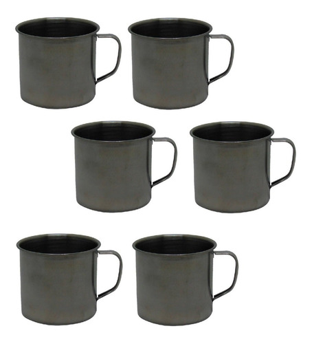 50 Caneca Moscow Mule Preto Fosco Alumínio Drinks Bar 350ml