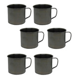 50 Caneca Moscow Mule Preto Fosco Alumínio Drinks Bar 350ml