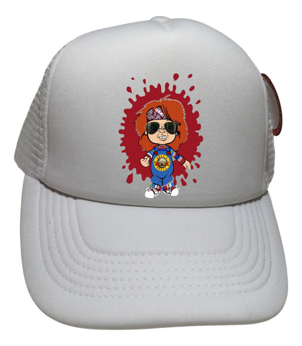 Gorra Guns And Roses Chucky Rock Banda Metal Muñeco Rock.b/n