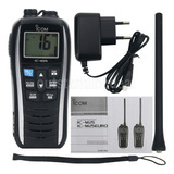 Kit Com 2 Rádio Marítimo Icom M25 Portátil Vhf Flutuante 