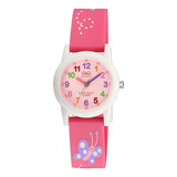 Reloj Infantil Para Niña Q & Q Mariposa Análogo Vr99j002y