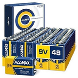 Allmax - Baterías Alcalinas De Máxima Potencia De 9 V (48 Un