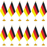 Mini Banderas Wxtwk, Poliéster, Alemania, C/ Base, 12 Piezas
