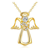 Collar Ángel Guardián - Joya De Oro Para Mujer