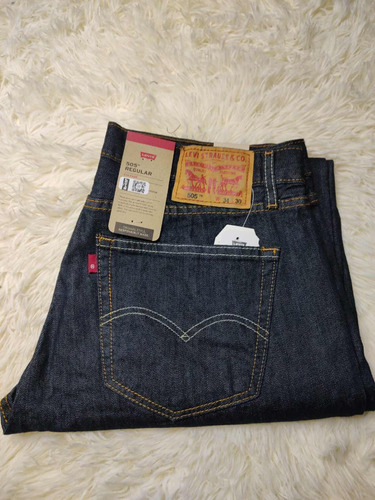 Pantalón Levis 505 Regular Eco Ease Negro 34x30 Original