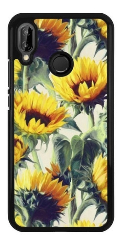 Funda Protector Para Huawei Girasoles Flores Moda Mujer 1