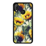 Funda Protector Para Huawei Girasoles Flores Moda Mujer 1